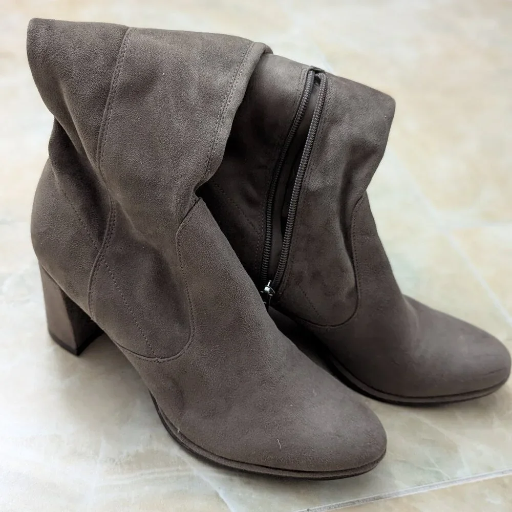 Marc Fisher Suede Over the Knee Boots - Gray